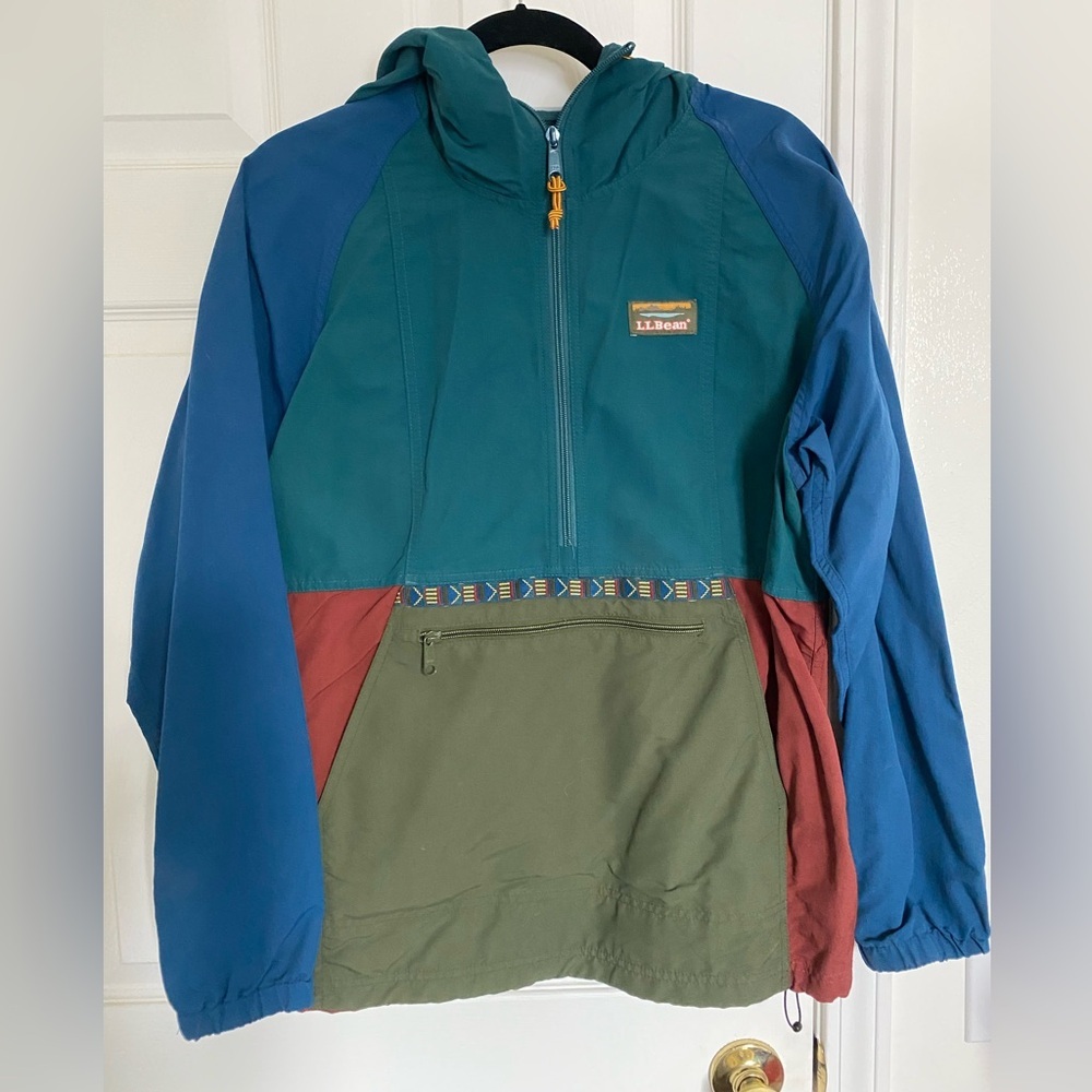 L.L. Bean Multicolor Raincoat - Blue, Green, Red - Picture 1 of 4